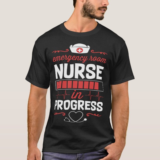 T-shirt Emergency Room Nurse In Progress Nursing School St (Devant)