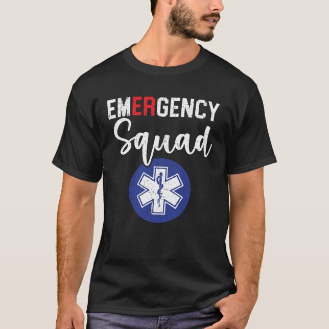 T-shirt Emergency Squad Healthcare Worker EMT Paramedic (Devant)