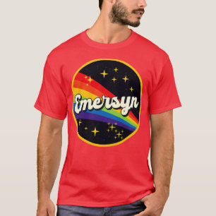 T-shirt Emersyn Arc-en-ciel dans l'espace Style Vintage
