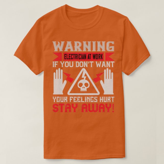 T-shirt Émetteur d'avertissement au travail (Design devant)