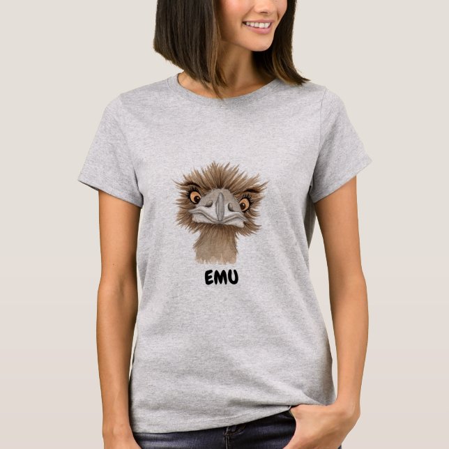 T-shirt Émeu animated mignon (Devant)