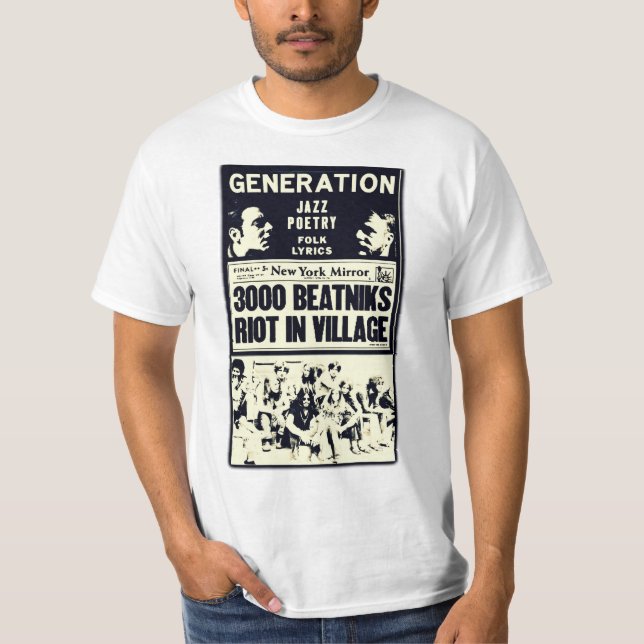 T-shirt Émeute de 3.000 beatniks dans la pièce en t de (Devant)