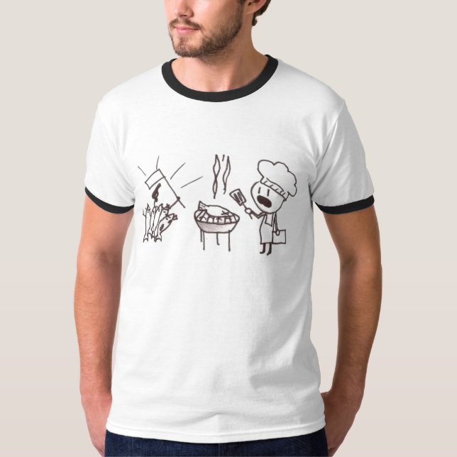 T-shirt émeute de poissons (Devant)