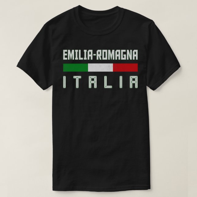 T-shirt Emilia Romagna Italia Région italienne Typographie (Design devant)