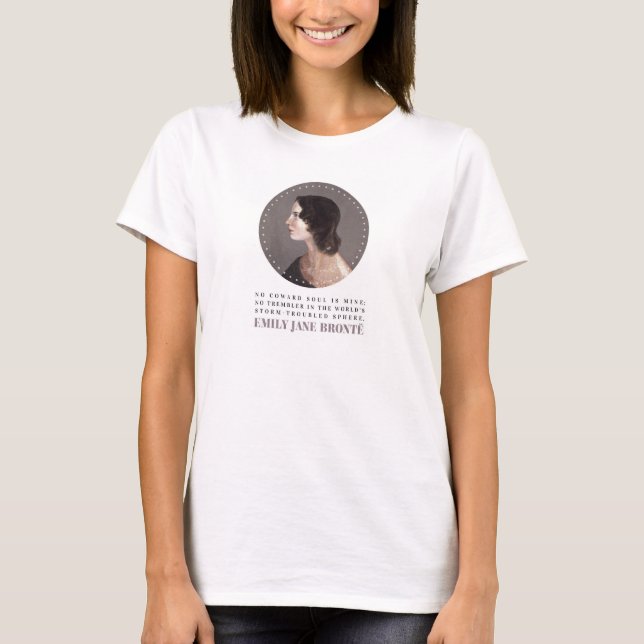T-shirt Emily Bronte Portrait et Citation - Pas d'Âme Cowa (Devant)