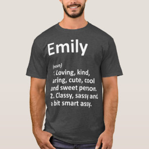 T-shirt EMILY Définition Nom personnalisé Drôle cadeau