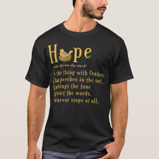 T-shirt Emily Dickinson Hope est la chose avec Feathers Bi