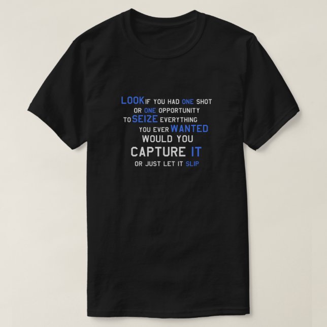 T-shirt EMINEM MOTIVATIONNELLE CHEMISE WHITEBLUE Essentiel (Design devant)