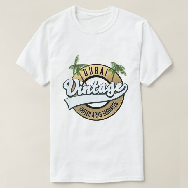 T-shirt Émirats arabes unis Vintages de Dubaï (Design devant)