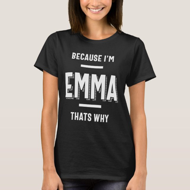 T-shirt Emma Nom Femme Personnalisée Fille (Devant)