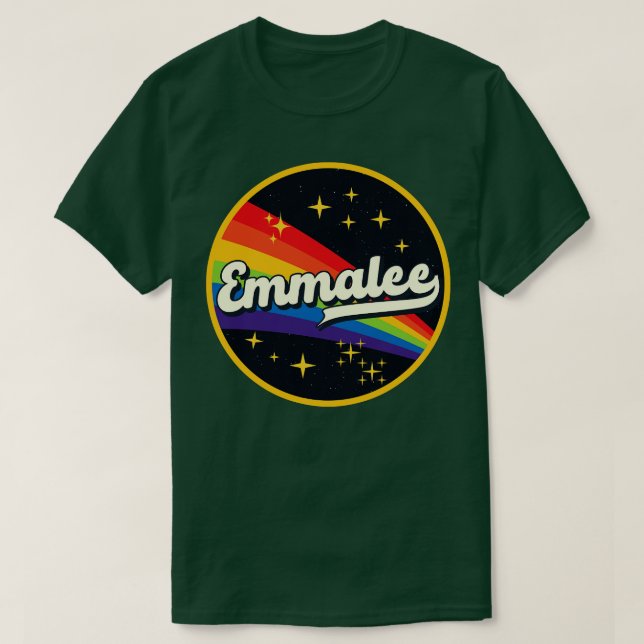 T-shirt Emmalee Rainbow Dans L'Espace Style Vintage (Design devant)