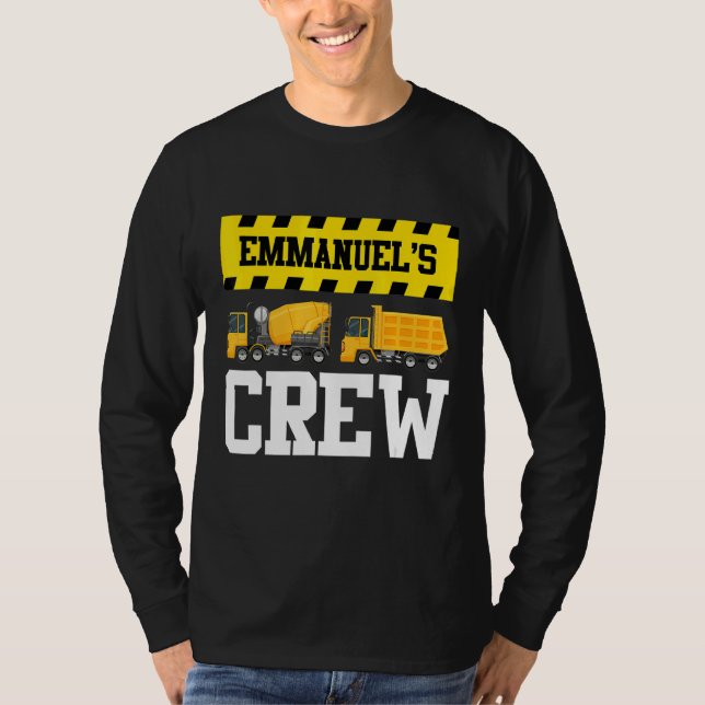 T-shirt Emmanuel Construction Crew Custom Dumptruck Dump T (Devant)