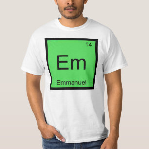 T-shirt Emmanuel Name Chemistry, élément Table périodiq