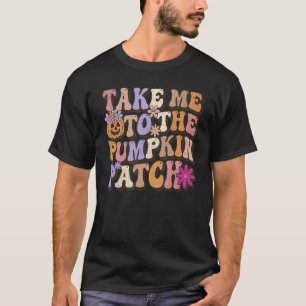 T-shirt Emmène-moi à la parcelle de citrouilles Rétro Groo