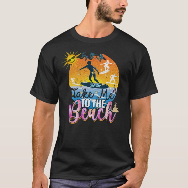 T-shirt Emmène-moi à la plage (Devant)