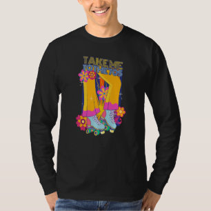T-shirt Emmène-moi aux patins à roulettes rétro des années