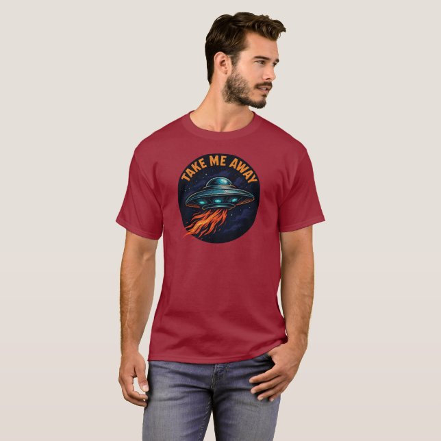 T-shirt Emmène-moi loin d'UFO (Devant entier)