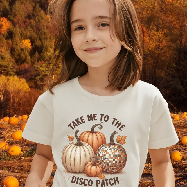 T-shirt Emmenez-moi à la cascade Disco Patch pour enfants (Take me to the Disco Patch watercolor fall kids T-Shirt)