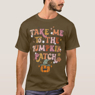 T-shirt Emmenez-Moi À La Ferme De Patch Citrouille Bonjour
