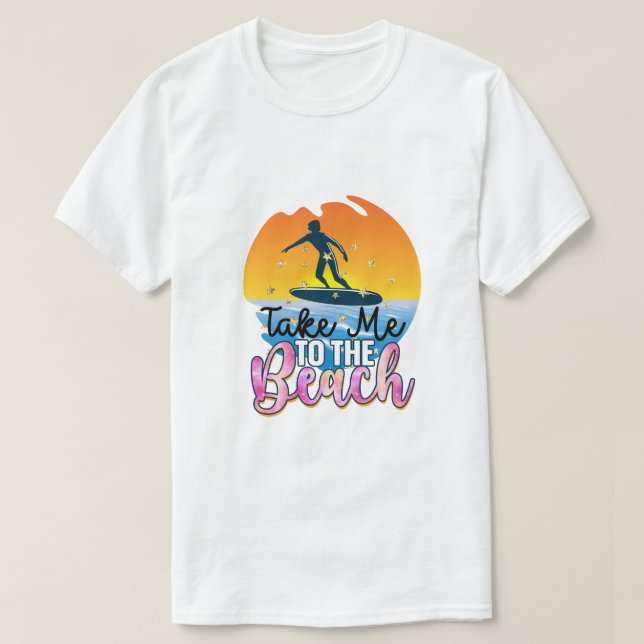 T-shirt Emmenez-Moi à la Plage (Design devant)