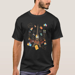 T-shirt Emmenez-moi à Paris Tour Eiffel Cadeau français po