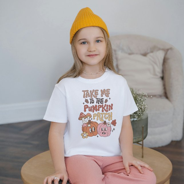 T-shirt Emmenez-Moi Au Patch Citrouille, Les Vibes D'Autom (Créateur téléchargé)