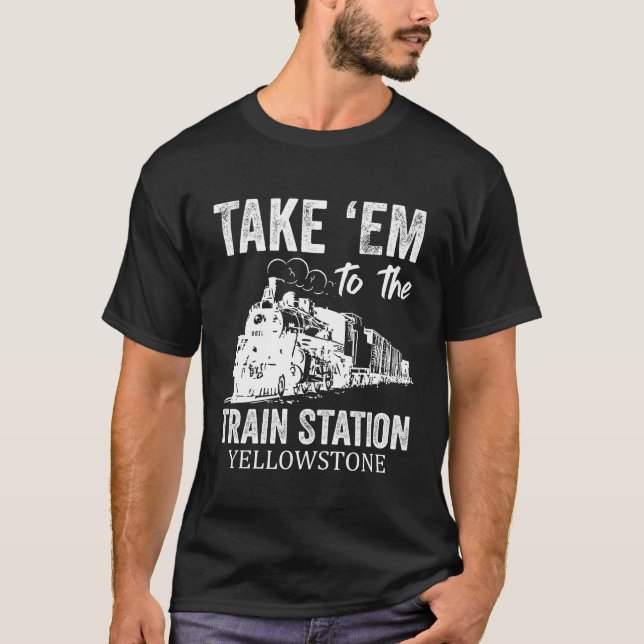 T-shirt Emmenez-Vous À La Gare De Yellowstone (Devant)