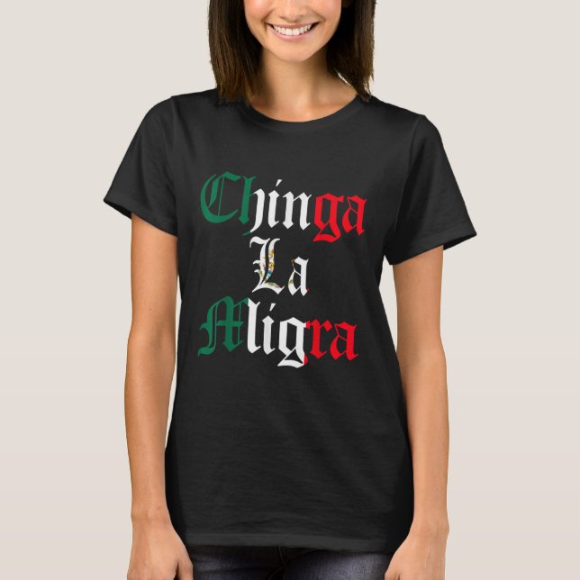 T-shirt Emmerde l'immigration mexicaine  (Devant)