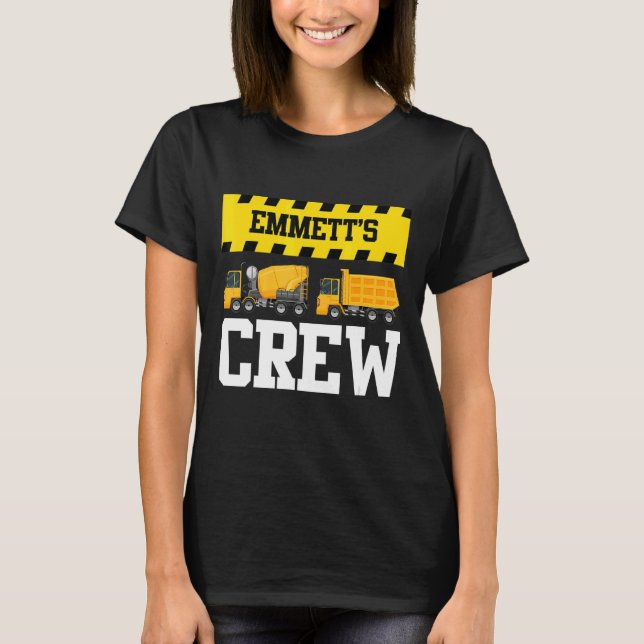 T-shirt Emmett Construction Crew Custom Dumptruck Dump Tru (Devant)