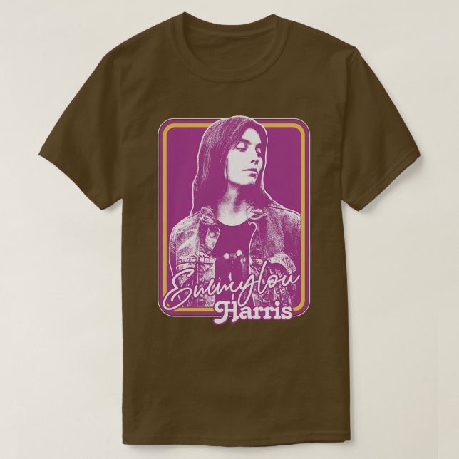 T-shirt Emmylou Outlaw Country Retro Fan Design (Design devant)