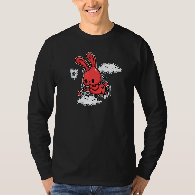 T-shirt Emo Bunny Emo Angel Alt esthétique Soft Goth Valen (Devant)