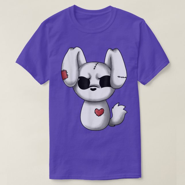 T-shirt Emo Chibi - Kawaii Pâques Goth Emo Bunny (Design devant)