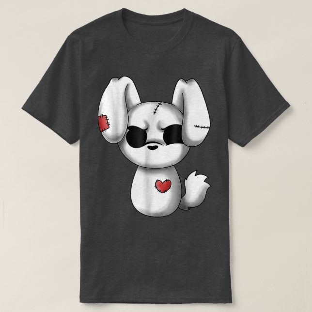 T-shirt Emo Chibi Kawaii Pâques Goth Emo Bunny (Design devant)