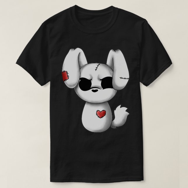T-shirt Emo Chibi Kawaii Pâques Goth Emo Bunny Premium (Design devant)
