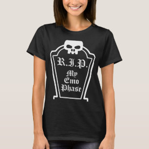 T-shirt Emo Dire Citation Crâne Grave Goth RIP My Emo Phas