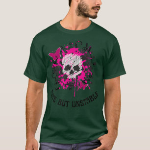 T-shirt Emo et Goth Drôle mignon mais instable Butterfl ro