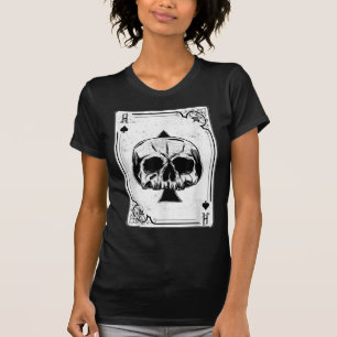 T-shirt Emo Gothique Et Punk Ace de Spades Poker Jeu