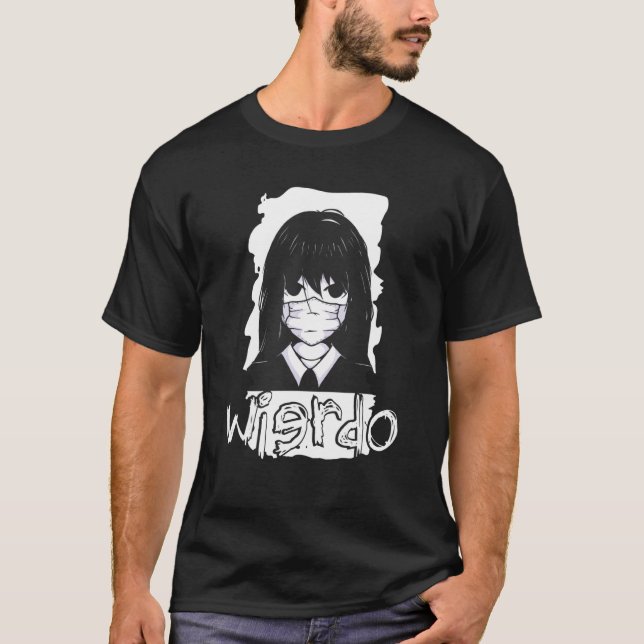 T-shirt Emo Punk 2000s 00s Emo Goth Style Weirdo (Devant)
