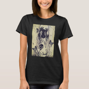 T-shirt Emo punk graphique femmes été graphique crâne crân