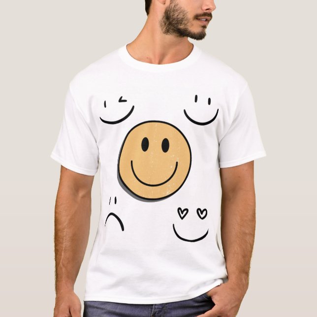 T-shirt Emociones , caritas y animados  (Devant)
