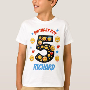 T-shirt Emoji Anniversaire Garçon Cinquième visage sourire