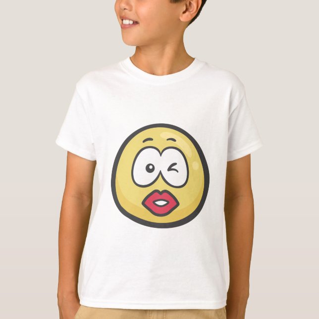 T-shirt Emoji : Baisers du visage (Devant)