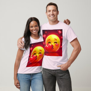T-shirt Emoji Bisou : Amour et Cœurs Art