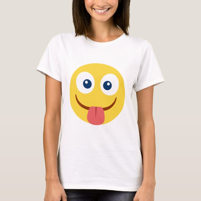 T-shirt Emoji de langue coincée (Devant)