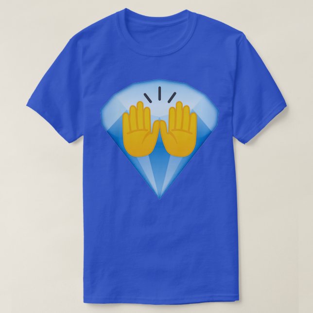 T-shirt Emoji des mains de diamant (Design devant)