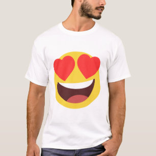 T-shirt Emoji des yeux du coeur