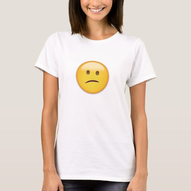 T-shirt Emoji du visage confus (Devant)
