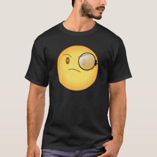 T-shirt Emoji Emoticon Face Emotion Icône Arrogant Monocle