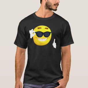 T-shirt Emoji Emoticon Face Emotion Icône dans les lunette