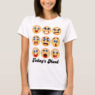 T-shirt emoji, émoticône, humeur d'aujourd'hui, saute de